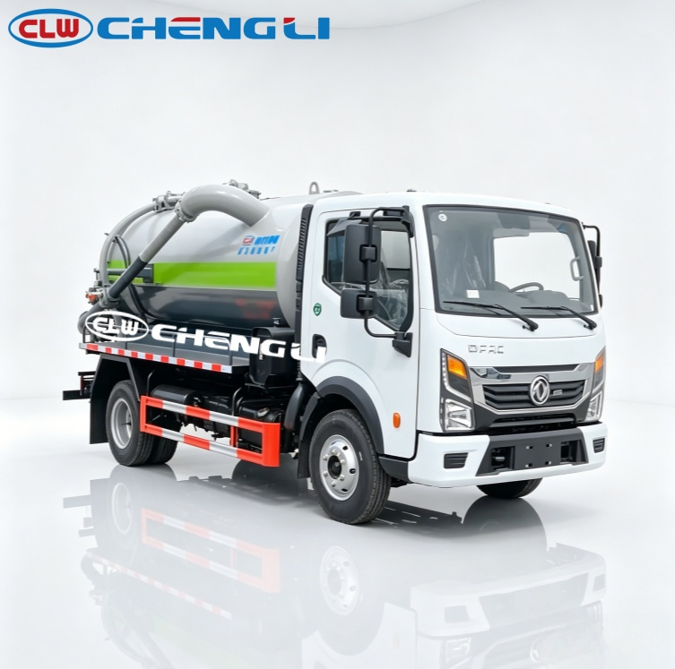 Dongfeng 5,000 L sewage suction truck - vehicle photograph 1