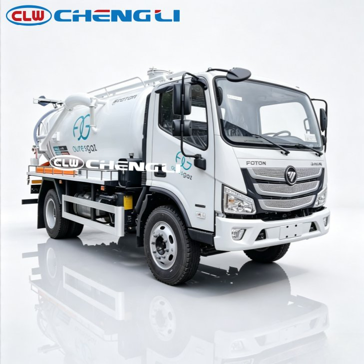 Foton 8,000 L vacuum sewage truck - vehicle photograph 1
