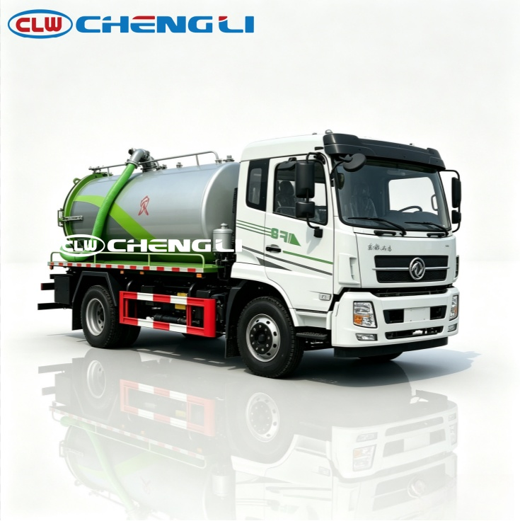 Dongfeng 11,000 L septic suction truck - vehicle photograph 1