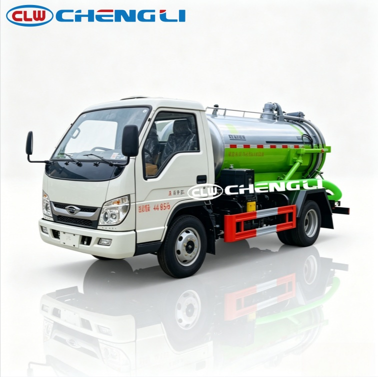 Foton 2,200 L mini sewage suction truck - vehicle photograph 1